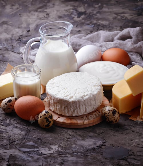 Preview: Milk, cottage cheese, sour cream, butter, eggs