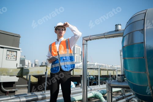 Preview: Engineers inspect the completed air conditioning and water systems to continue verifying