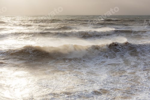 Preview: Storm at sea, storm warning on the coast.