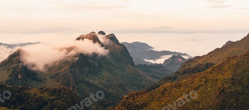Preview: Mountains and scenery in the early morning