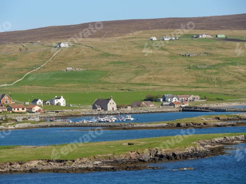 Preview: Picturesque view of Lerwick city and the Shetland islands