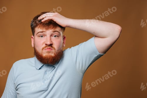 Preview: This young adult's facial expression is truly remarkable in this studio shot,