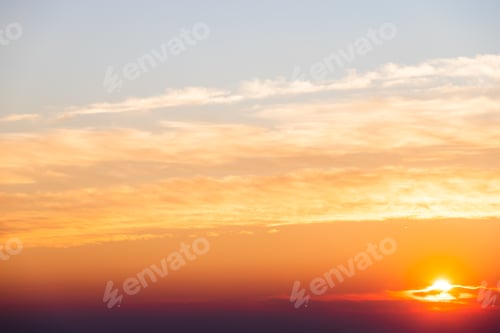 Preview: colorful dramatic sky with cloud at sunset