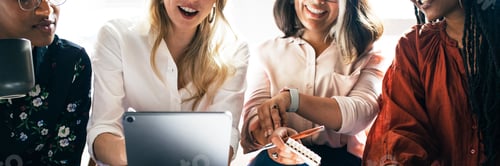 Preview: Fashion designers having a meeting using a digital tablet