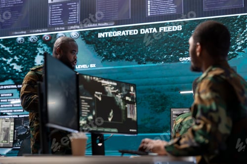 Preview: Cybersecurity team operates in an advanced military command center