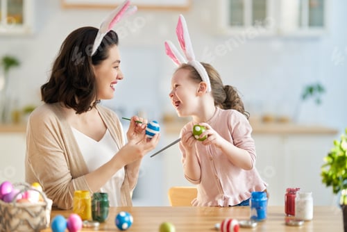 Preview: family preparing for Easter