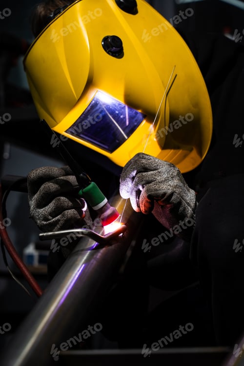 Preview: Welder joins custom exhaust using TIG with tungsten electrode and argon
