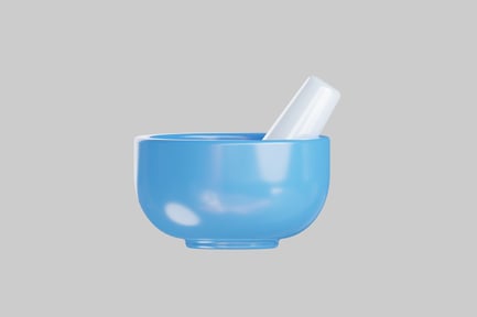 Preview: Blue mortar and pestle set