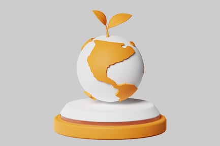 Aperçu: Globe terrestre en pleine croissance avec des feuilles