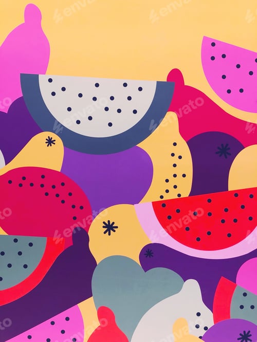 Preview: Colorful fruity wallpaper