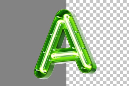 Preview: Neon A 3D Icon