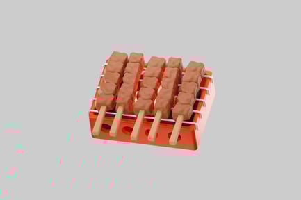 Preview: Grilled meat skewers with bbq