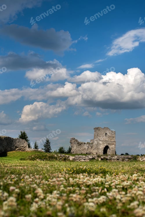 Preview: Ancient ruins of built in 12th century on Bona mountain Kremenets, Ternopil region, Ukraine.