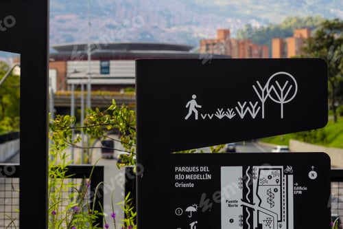 Preview: Scenic Medellin River Parks with lush greenery