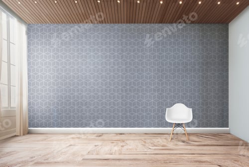 Preview: White chair in an empty room mockup