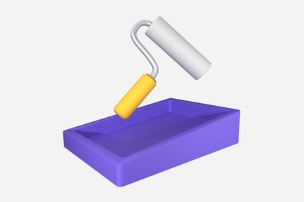 Preview: Paint Roller Chunky 3D Illustration