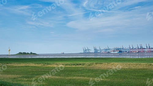 Preview: Summer landscape with industrial factories