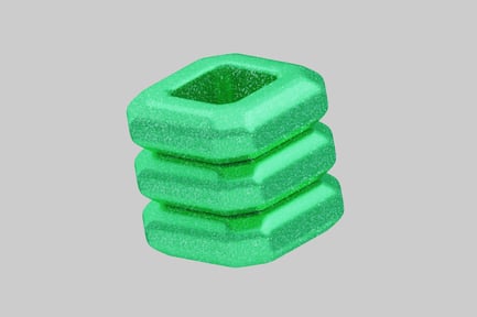 Preview: Green rounded rectangular stack