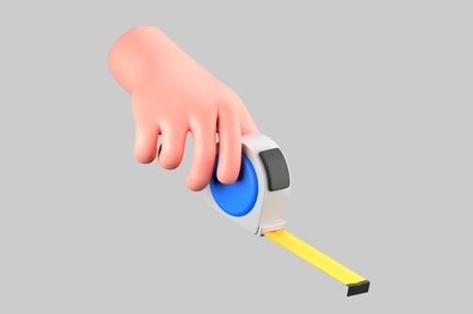 Preview: Hand holding tape measure tool