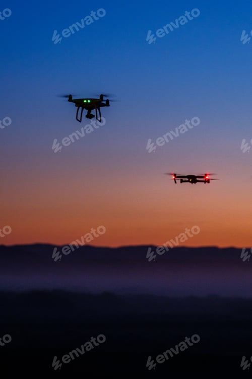 Preview: Drone flying in the sky