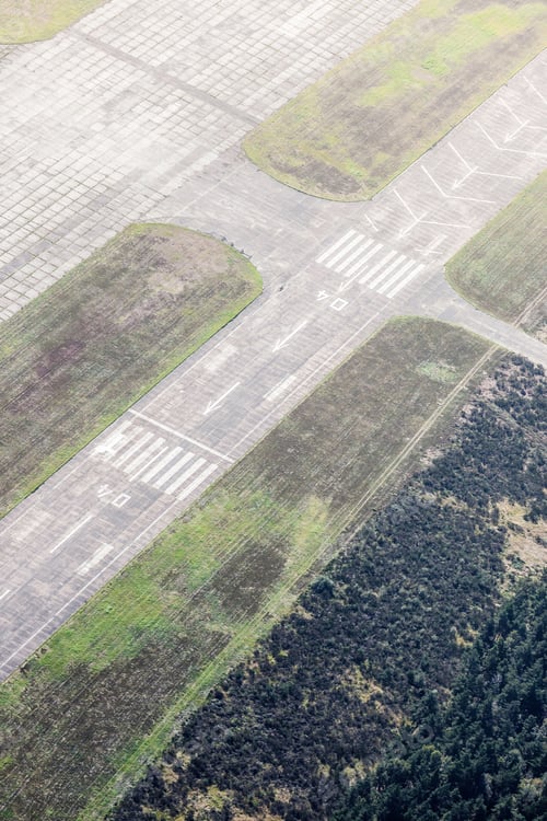 Preview: Aerial view of runway, Welzow, Brandenburg, Germany