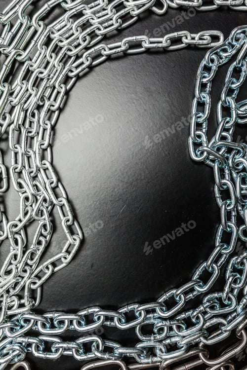 Preview: chains on a black background
