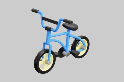 Preview: Children's cartoon bike blue