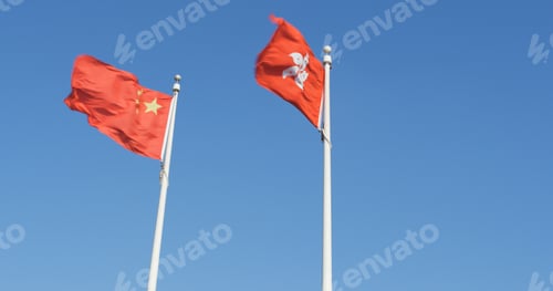 Preview: Hong Kong and chinese flag