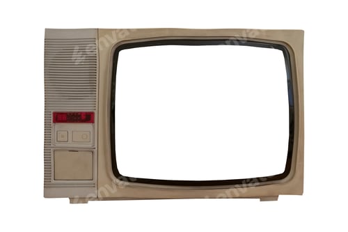Preview: Old TV isolated on white background