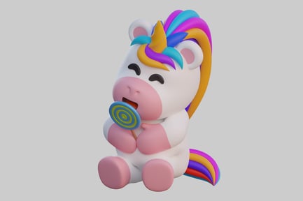Preview: Sweet unicorn with lollipop