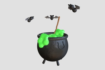 Preview: Boiling Green Potion with Bats