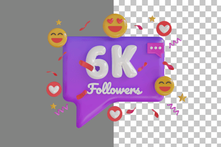 Preview: 6K Followers 3D Icon