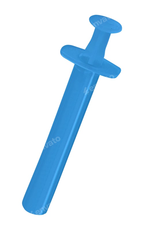 Preview: blue syringe isolated on white background