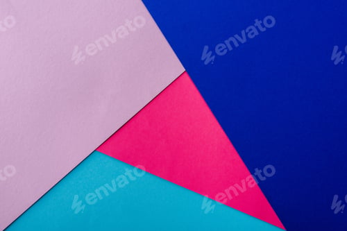 Preview: abstract geometric background with pink, blue and violet paper