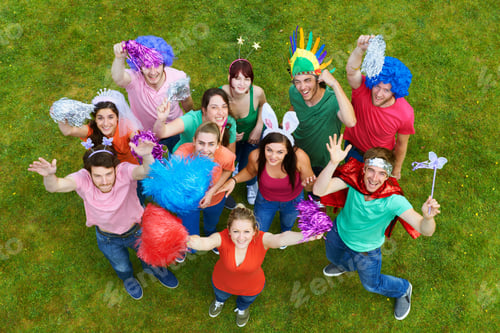 Preview: People wearing costumes outdoors