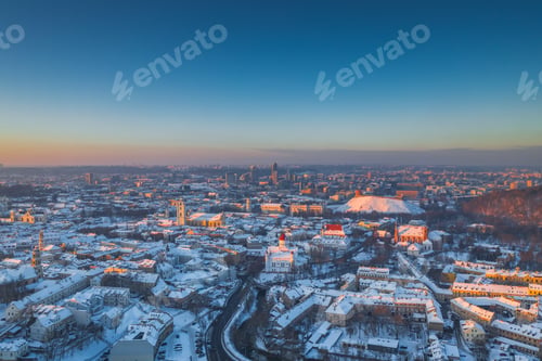 Preview: Aerial landscape of Vilnius town, Capital of Lithuania