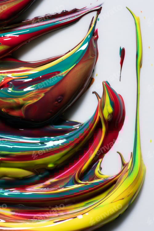 Preview: Mix of colorful paint