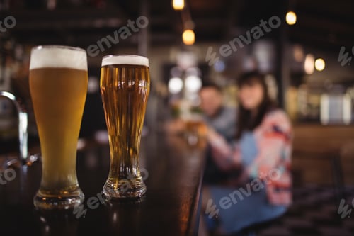 Preview: Two beer glasses on worktop