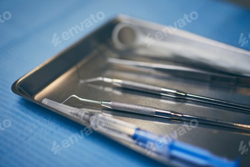 Preview: Arrangement dental tools in dental surgery