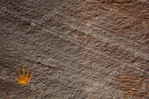 Preview: 49487,Native American Hand Petroglyph