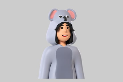 Preview: Koala costume cartoon character