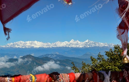 Preview: Himalayan range with blue sky