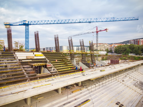 Preview: Construction of the stadium aerial view
