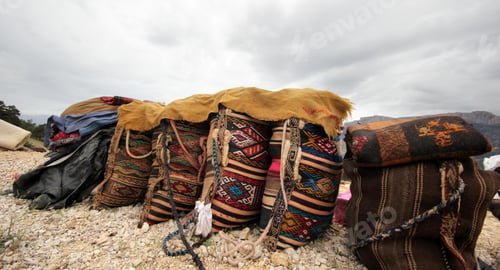 Preview: Handmade wool saddlebags. Taurus Mountains Turkey.