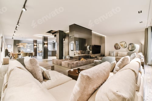 Preview: Comfortable Living Room with Modern Interior Design