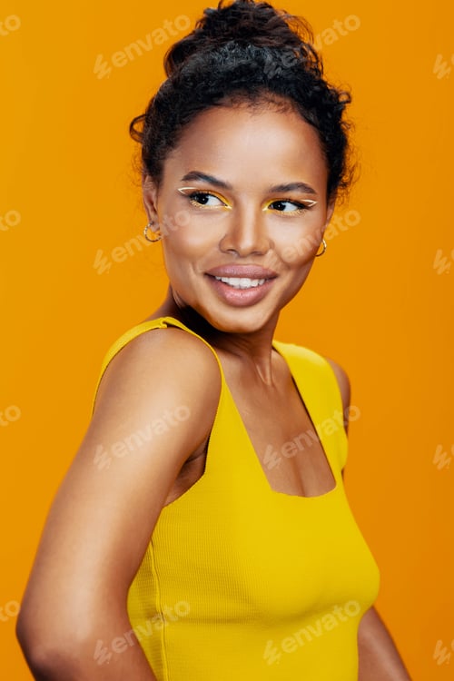Preview: Make-up woman face creative african colourful beauty