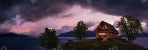 Preview: A-frame Cabin home on the ocean coast
