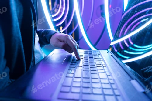 Preview: man inside virtual metaverse