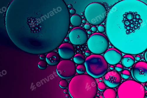 Preview: abstract background with colorful bubbles in water