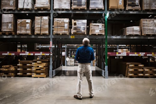 Preview: A Caucasian man is checking stock inventory